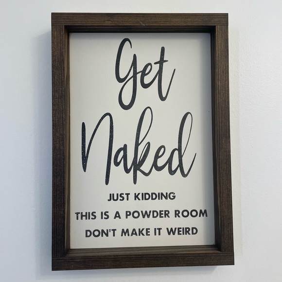 Powder Room Bathroom Sign - Picture 1 of 1